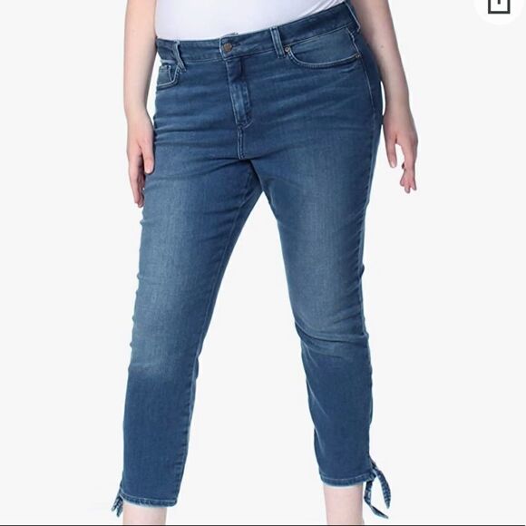 NYDJ Ami Skinny Ankle Lift x Tuck Technology Blue Dark Wash Jeans - Picture 1 of 9